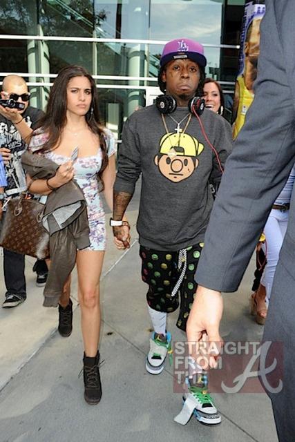 Lil+Wayne+and+Dhea+Hit+Lakers+Game+030412-10.jpg