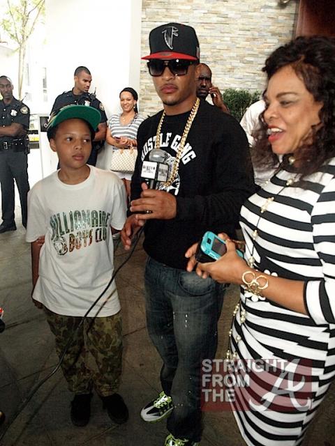 T.I., his son and Jamie Foster Brown