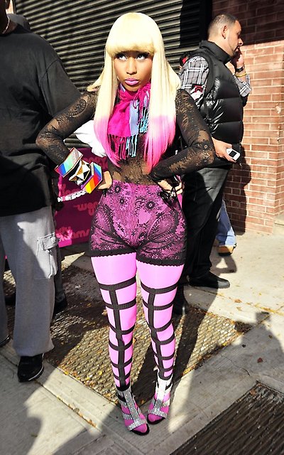 The Young Money princess arrived for her appearance on “The Wendy Williams 