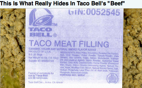 taco bell meat. meaty Taco Bell entrees?