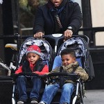 SPOTTED: Usher Raymond Strolling With Sons in NYC… [PHOTOS]