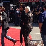 Amber Rose Pulls a “Beyonce”! Reveals Baby Bump on 2012 VMA Red Carpet… [PHOTOS]
