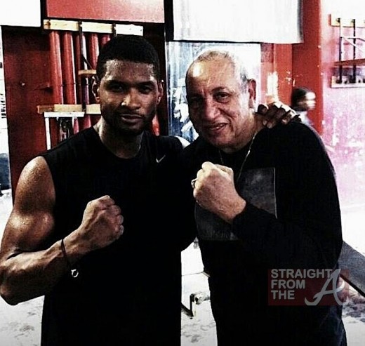 Usher and Boxing Coach Hector Roca Gleasons