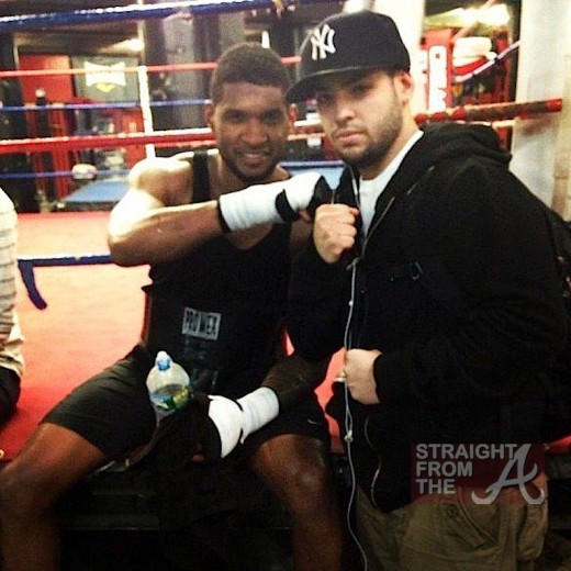 Usher and Fan at Boxing Ring