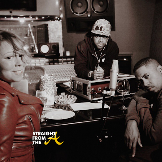 Mariah Carey in studi with JD and Nas 2013 StraightFromTheA