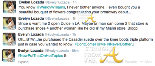 Evelyn Wendy Williams Tweets StraightFroMTheA