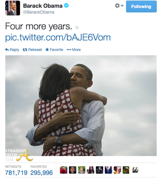 President Obama Most Popular Tweet StraightFromTheA