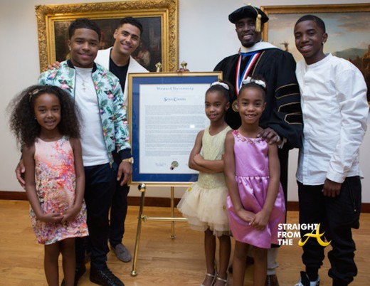 Diddy and Kids - Howard Commencement 2014
