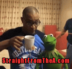 TI sips tea with Kermit
