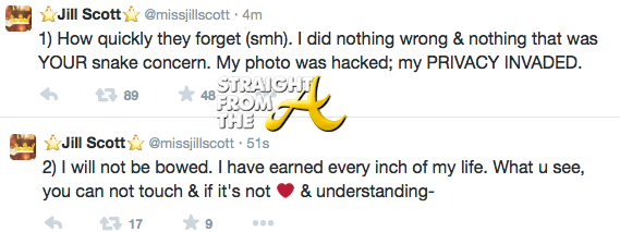 Jill Scott naked selfie tweets