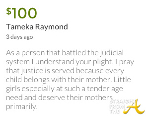Tameka Raymond Donation 1
