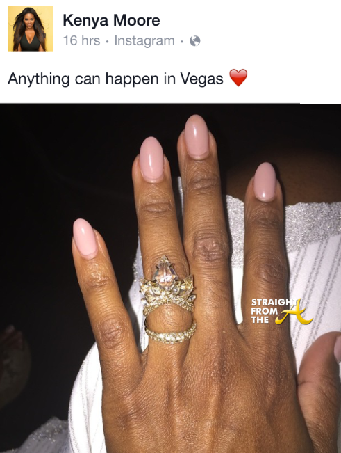 Kenya Moore Engagement Ring Instagram 2015