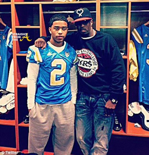 Diddy and Justin Combs - UCLA