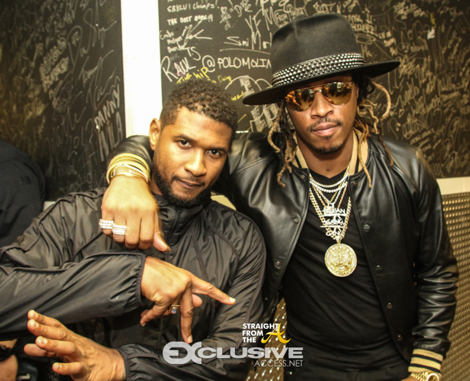 usher chris brown party