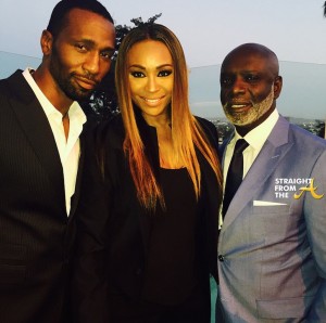 Leon-Robinson-Cynthia-Bailey-and-Peter-Thomas-at-Debra-L.-Lees-Pre-BET-Awards-Dinner-on-June-24-2015-