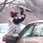 She Bust The Windows Out His Car… LITERALLY! [VIDEO]
