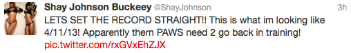 Shay tweet