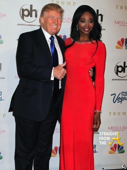 Donald Trump and Nana Meriwether 2013 Miss USA SFTA 2