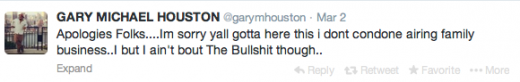 Gary Houston Tweet 2014