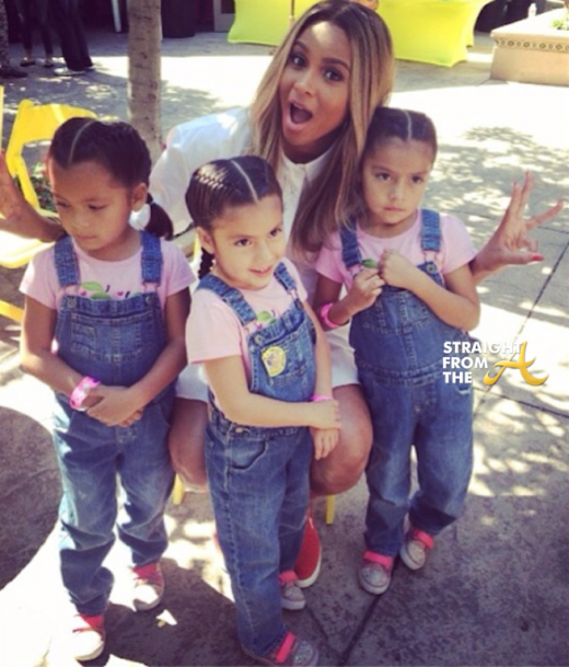 Ciara with Triplets StraightFromTheA 2014