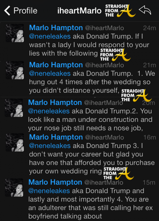 Marlo Hampton vs Nene Leakes 2014 StraightFromTheA 1