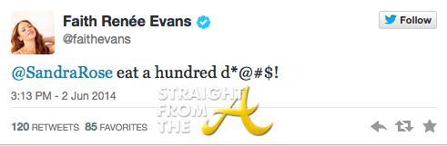 Faith Evans Tweet
