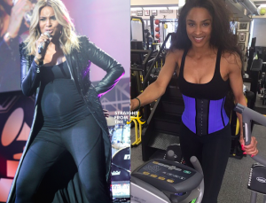 Ciara before and after - 60lb pregnancy weight loss