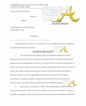 Sean Penn Lawsuit (CLICK TO READ FULL DOCUMENTS)