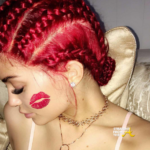 HOT? or NAH? Kylie Jenner Rocks Red Cornrowed Lacefront Wig…?