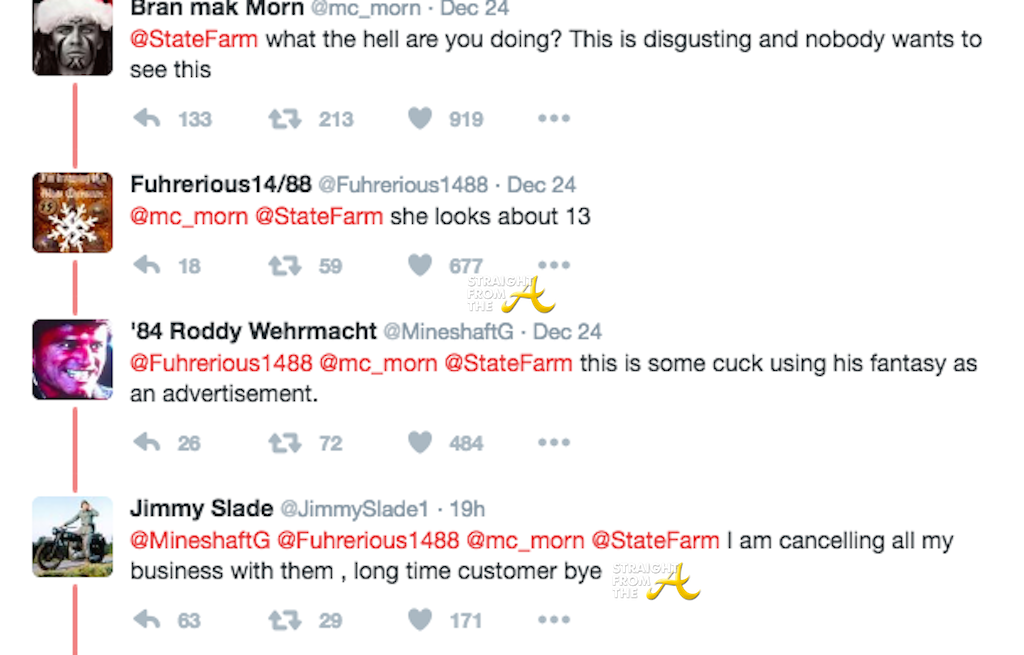 State Farm Interracial Couple Tweets 4 Straight From The A Sfta