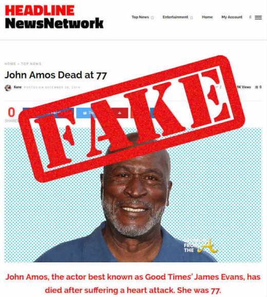 Rumor Control Actor John Amos Is Not Dead Straight From The A Sfta 