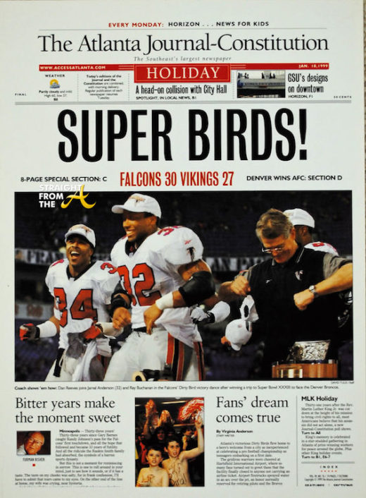 AJC Falcons Headline 1999