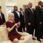 OPEN POST: Trump Aide Kellyanne Conway Kneeling on White House Couch… [PHOTOS]