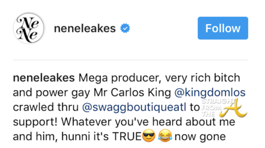 Rumor Control: #RHOA Nene Leakes & Carlos King Officially Squash “Beef”…  (VIDEO)