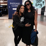 Baby Bump Watch: #RHOA Kandi Burruss Spots PEACHLESS Kenya Moore At The Airport + Did Moore Reveal She’s Having A BOY? (PHOTOS)